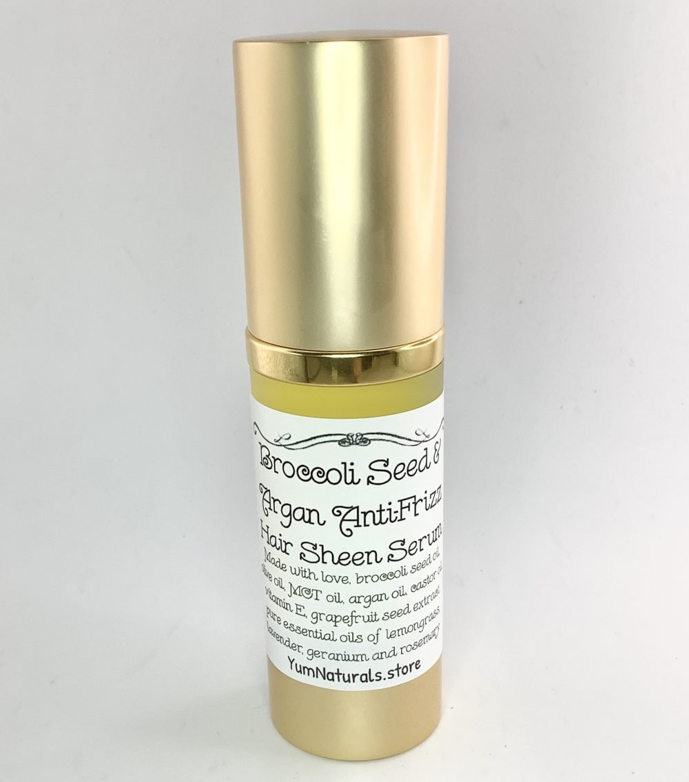 Yum Naturals Emporium - Bringing the Wisdom of Mother Nature to Life - Argan and Broccoli Seed Anti Frizz Hair Sheen Serum