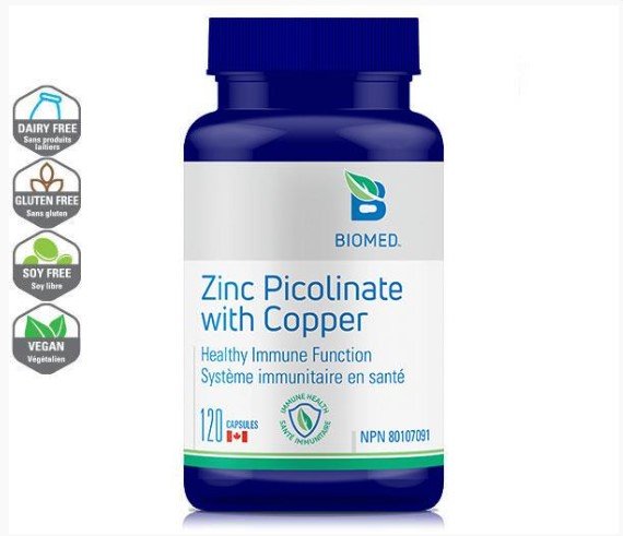 Yum Naturals Emporium - Bringing the Wisdom of Mother Nature to Life - Biomed Zinc Picolinate with Copper