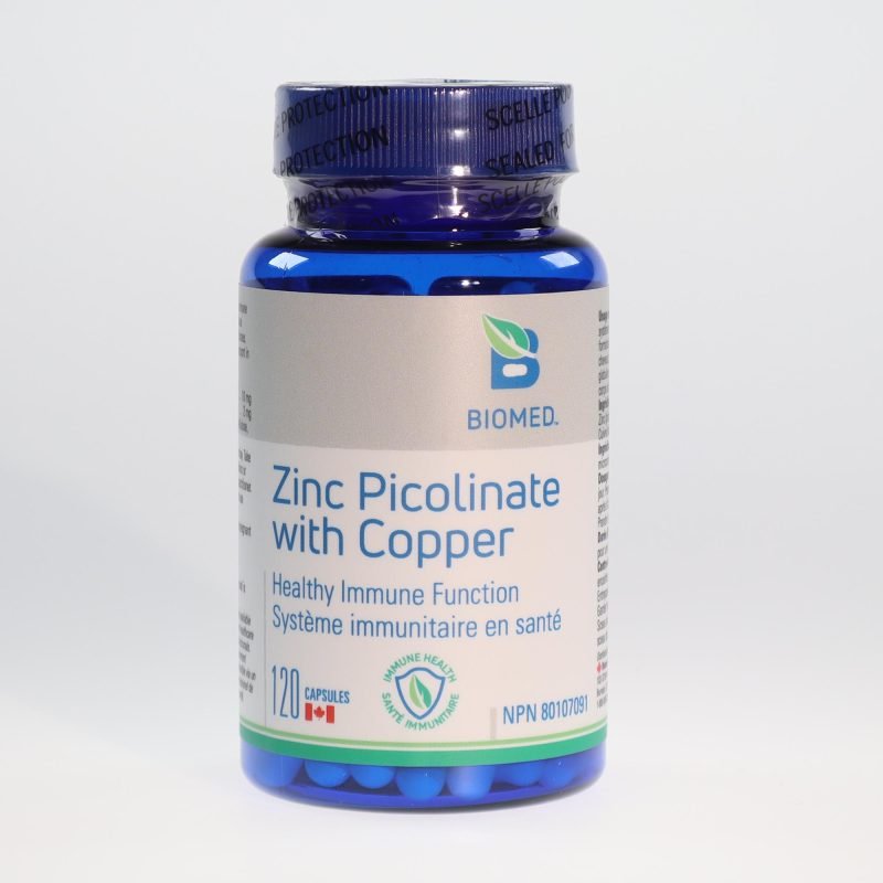 YumNaturals Store Biomed Zinc Picolinate with Copper front 2K72