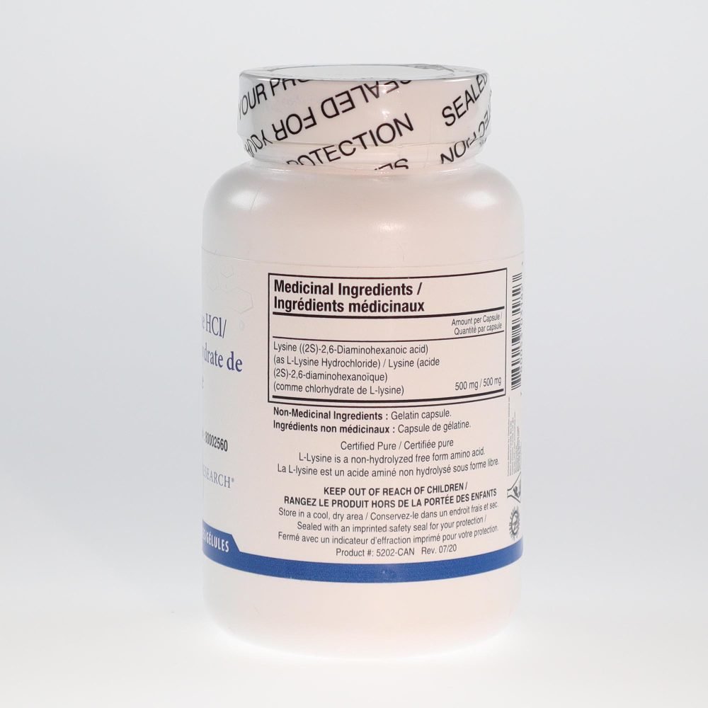 YumNaturals Store Biotics Research L lysine HCl medicinal ingredients 2K72