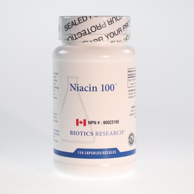 YumNaturals Store Biotics Research Niacin 100 150 capsules front 2K72