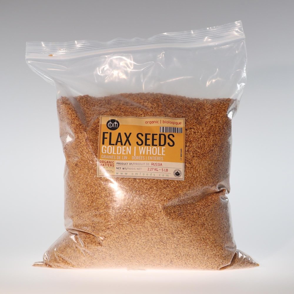 YumNaturals Store OM Organic Flax Seeds Golden whole 2.27Kg 2K72