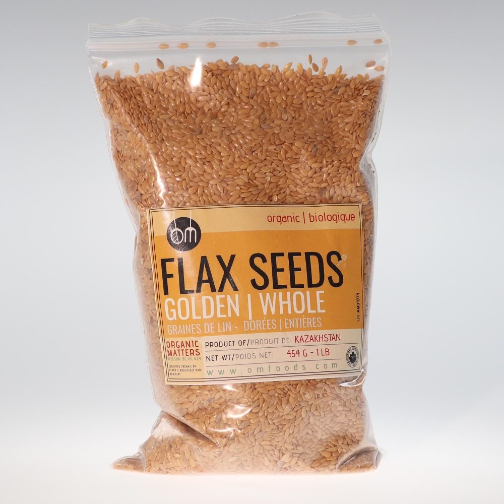 YumNaturals Store OM Organic Flax Seeds Golden whole 454g 2K72