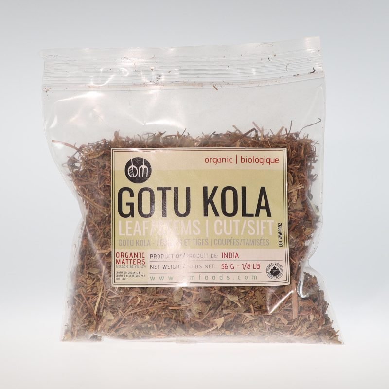 YumNaturals Store OM Organic Gotu Kola Leaf Stem cut sift 56g 2K72
