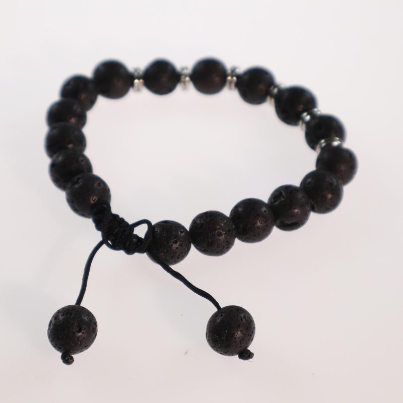 YumNaturals Lava bead bracelet black 2K72