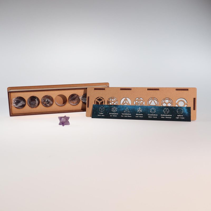 YumNaturals Platonic solids amethyst 2K72