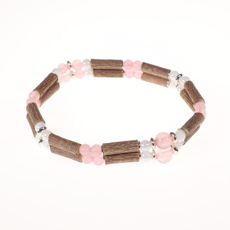 YumNaturals Store Hazel Wood Bracelet Rose Quartz 2K72