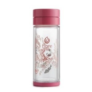 YumNaturals Emporium - Bringing the Wisdom of Mother Nature to Life - Libre Durable Glass Infuser – Garden Dance (Pink)