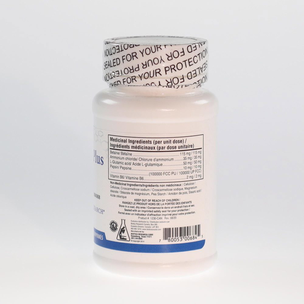 YumNaturals Store Biotics Research HCl Plus medicinal ingredients 2K72