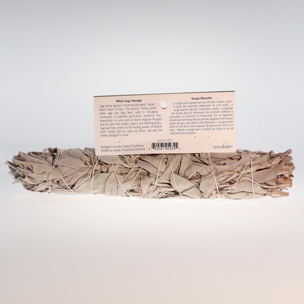 YumNaturals Store White Sage Large unwrapped with back label 2K72