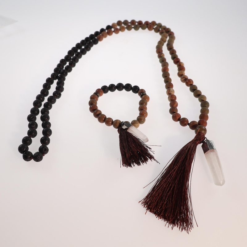 YumNaturals Japa mala set jasper 2K72