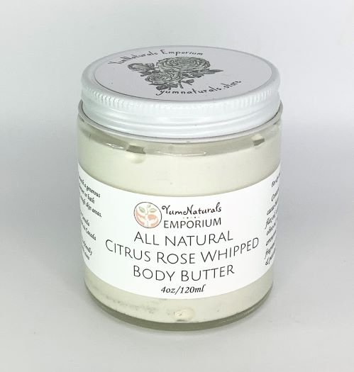 Yum Naturals Emporium - Bringing the Wisdom of Mother Nature to Life - Whipped Body Butter Citrus Rose 4oz