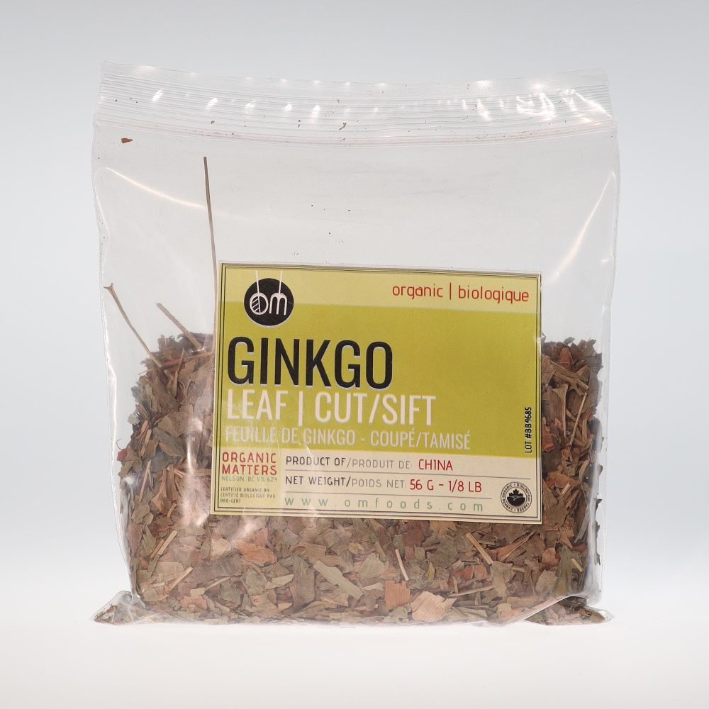 YumNaturals Store OM Organic Ginkgo Leaf cut sift 56g 2K72