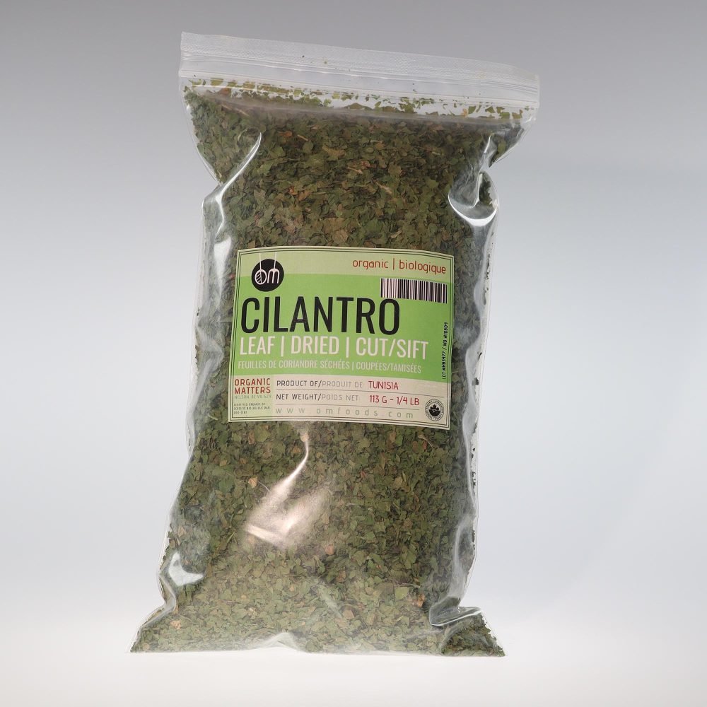 YumNaturals Store OM Organic Cilantro Leaf Dried cut sift 113g 2K72