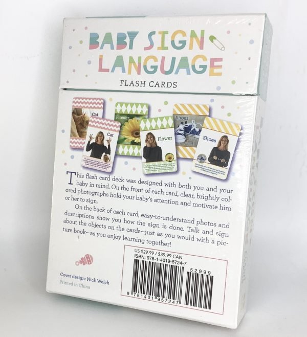 Yum Naturals Emporium - Bringing the Wisdom of Mother Nature to Life - Baby sign language flash cards back