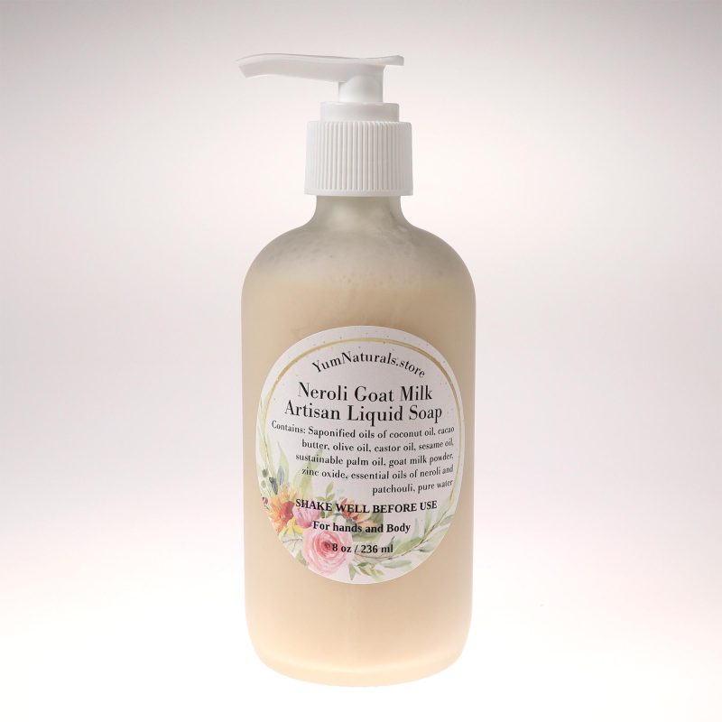 YumNaturals Store Neroli Goat Milk Artisan Liquid Soap 8oz 2K72